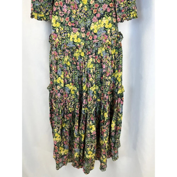 LoveShackFancy Lorencia Ruffled Floral-Print Matte-Satin Maxi Dress $695 - Picture 9 of 13